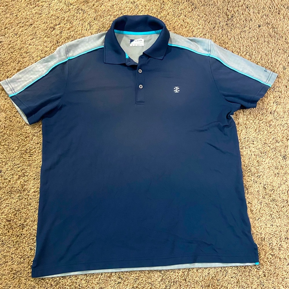 Mens izod golf polo shirt size L